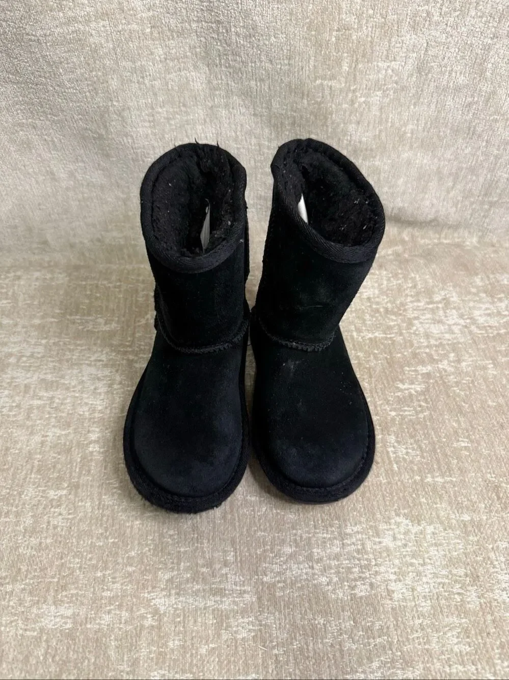 Koolaburra by UGG Kids Ankle Pull On Suede Faux Fur Snow Boot Black Size 8